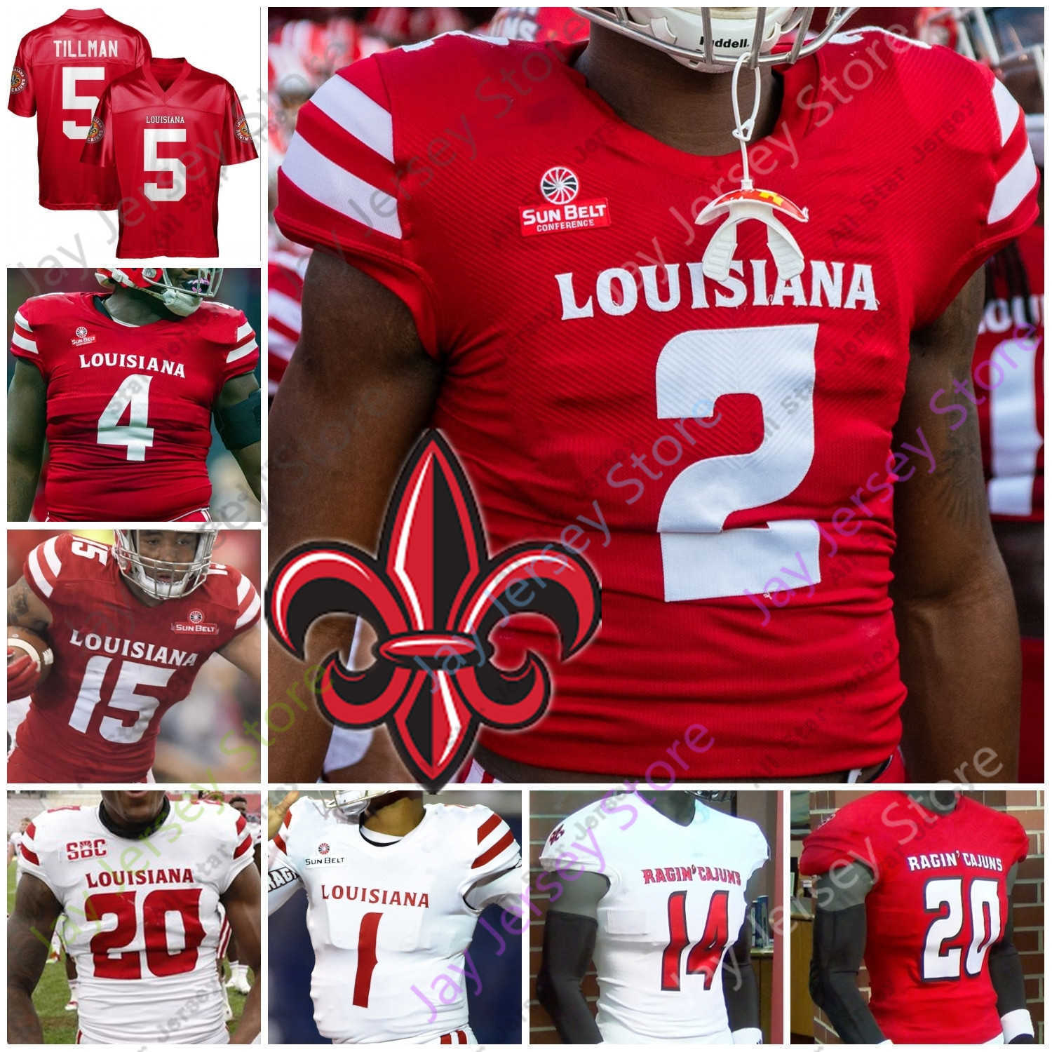 Football Jerseys Louisiana Ragin' Cajuns Football Jersey NCAA College Charles Tillman Levi Lewis Trey Ragas Elijah Mitchell Peter LeBlanc Williams Gardner 40, Red ii
Football Jerseys Louisiana Ragin' Cajuns Football Jersey NCAA College Charles Tillman Levi Lewis Trey Ragas Elijah Mitchell Peter LeBlanc Williams Gardner 40, Red ii
