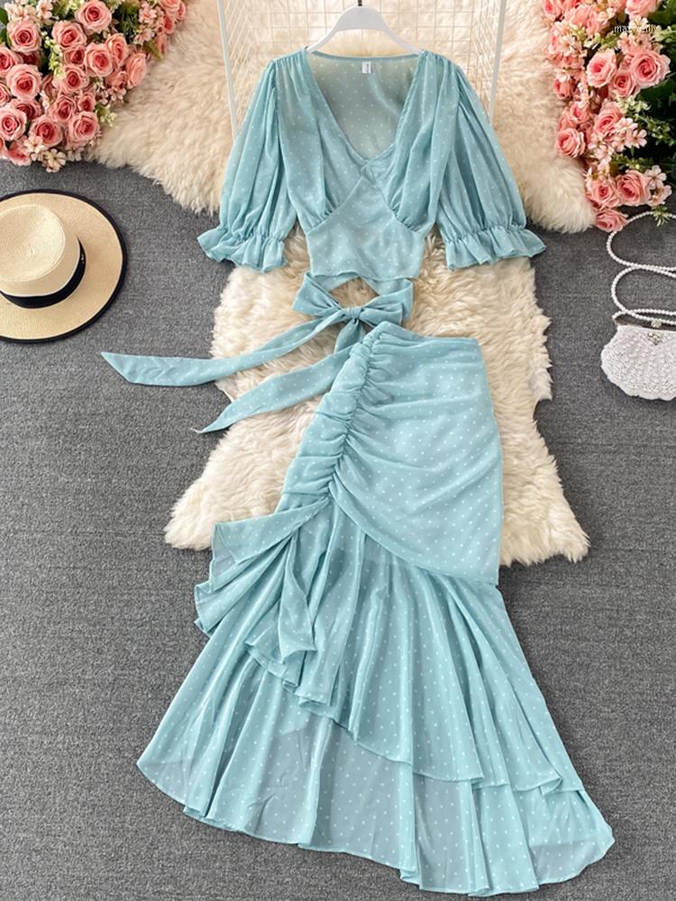 Work Dresses Women 2022 Spring V-neck Chiffon Shirt Western Style Lace-up Short Top High Waist Fishtail Skirt Two-piece Suit Female D0919, Black
Work Dresses Women 2022 Spring V-neck Chiffon Shirt Western Style Lace-up Short Top High Waist Fishtail Skirt Two-piece Suit Female D0919, Black