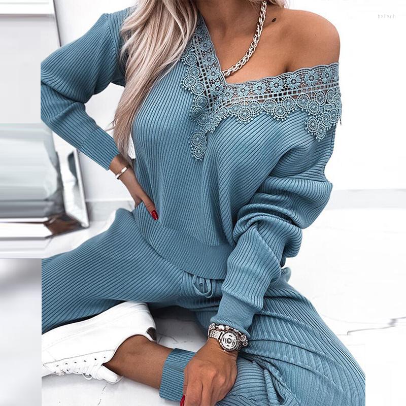 Women' Two Piece Pants Autumn Winter Street Commute Ladies Suits Elegant Patchwork Lace V-Neck Sweater Top Long Rib Knitted Women Set, 02 coffee
Women' Two Piece Pants Autumn Winter Street Commute Ladies Suits Elegant Patchwork Lace V-Neck Sweater Top Long Rib Knitted Women Set, 02 coffee