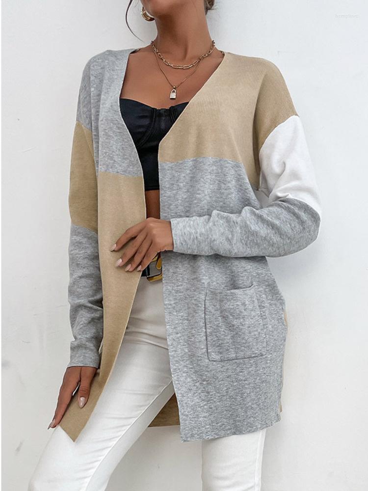 Women' Knits LiTi Autumn 2022 And Winter Knitted Sweater Fashion Long Sleeve Color Matching Cardigan Female, Khaki
Women' Knits LiTi Autumn 2022 And Winter Knitted Sweater Fashion Long Sleeve Color Matching Cardigan Female, Khaki