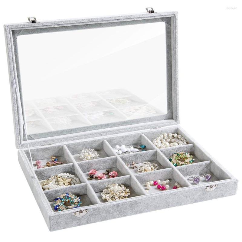Jewelry Pouches SZanbana Velvet Clear Lid 12 Grid Tray Showcase Display Storage Rings Earrings Bracelet
Jewelry Pouches SZanbana Velvet Clear Lid 12 Grid Tray Showcase Display Storage Rings Earrings Bracelet