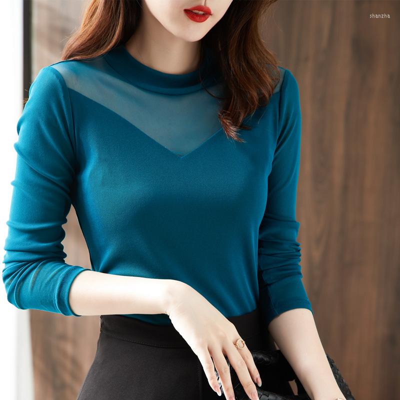 Women's Blouses Mujer Tops For Women 2022 Solid Color Long Sleeve Mesh Bottoming Shirt Ladies Blouse Clothing 3XL Black Blue Blusas Female
Women's Blouses Mujer Tops For Women 2022 Solid Color Long Sleeve Mesh Bottoming Shirt Ladies Blouse Clothing 3XL Black Blue Blusas Female