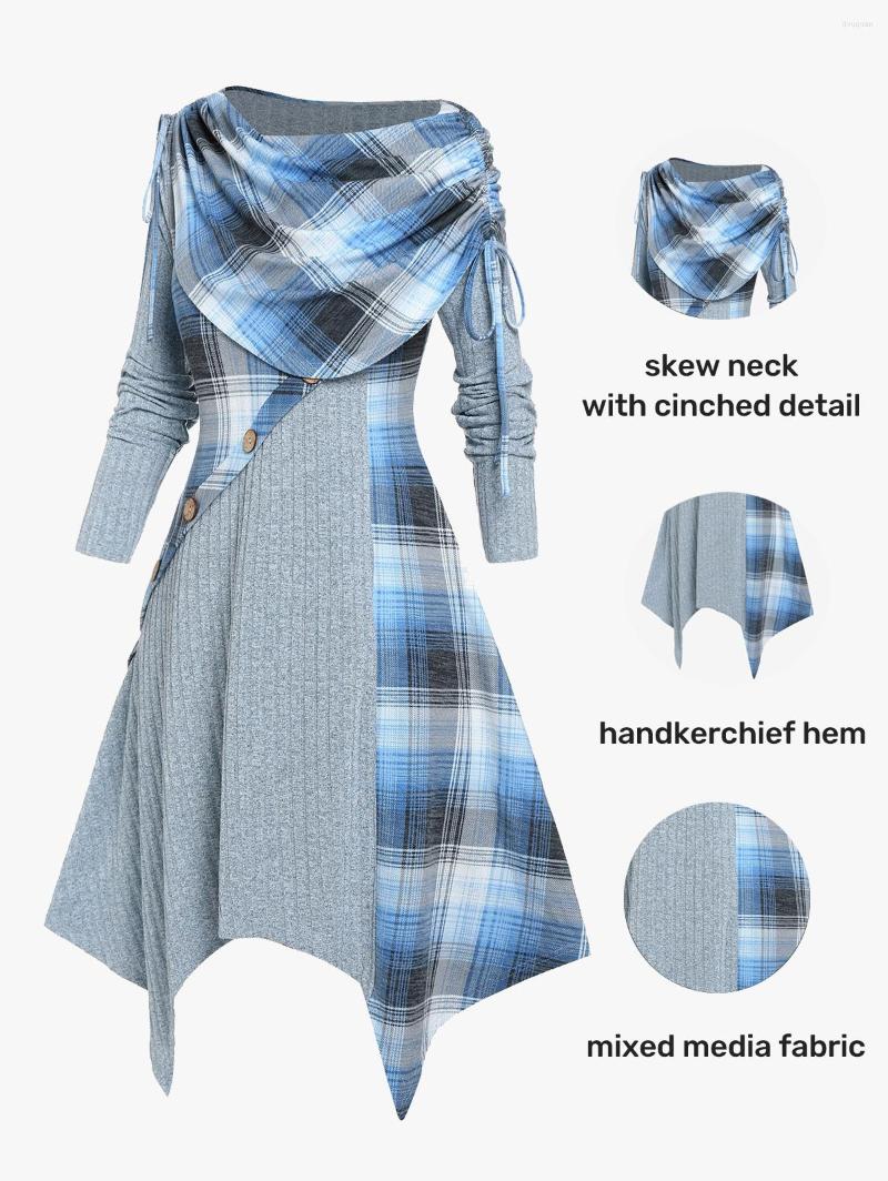 Casual Dresses ROSEGAL Fall Winter Women' Knitted Skew Collar Long Sleeves Cinched Foldover Plaid Handkerchief Dress Vestidos 5XL, Light blue
Casual Dresses ROSEGAL Fall Winter Women' Knitted Skew Collar Long Sleeves Cinched Foldover Plaid Handkerchief Dress Vestidos 5XL, Light blue