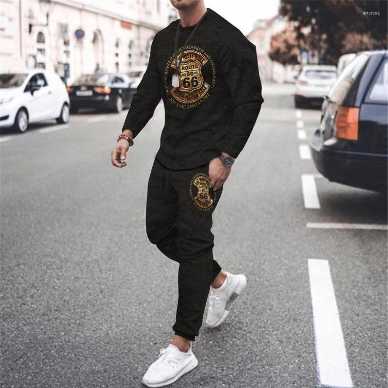 Men' Tracksuits Men' Autumn Long Sleeve T-Shirt Trousers Set 2 Piece Fashion Suit Harajuku D Highway Print Vintage Sleeves Men, Tc1315
Men' Tracksuits Men' Autumn Long Sleeve T-Shirt Trousers Set 2 Piece Fashion Suit Harajuku D Highway Print Vintage Sleeves Men, Tc1315