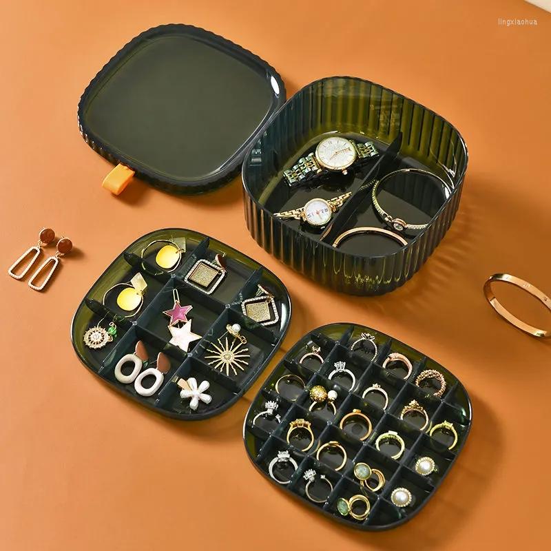 Jewelry Pouches Organizers Case Three-tiered Large Space Earrings Ring Necklace Storage Boxes Display Stand Holder Gifts
Jewelry Pouches Organizers Case Three-tiered Large Space Earrings Ring Necklace Storage Boxes Display Stand Holder Gifts