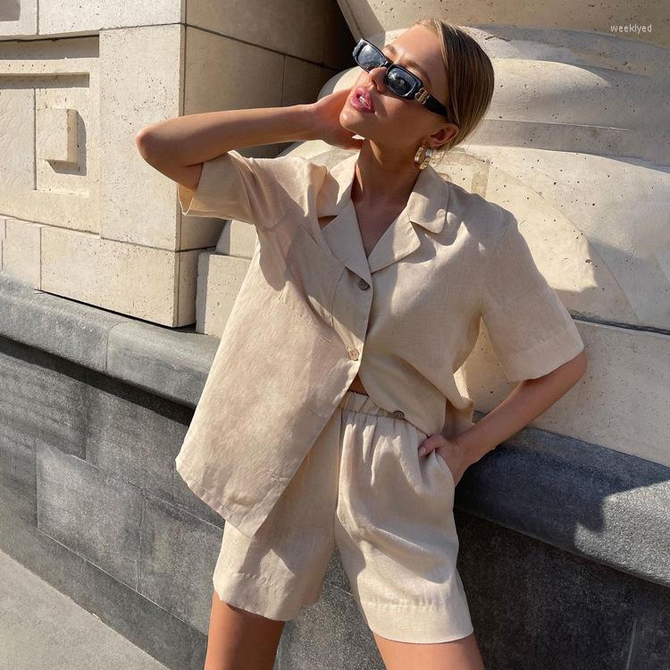 Women' Tracksuits Cotton And Linen Suit Casual Fashion 2022 Summer Short-Sleeved Shirt Shorts Two-Piece Women' Clothing Wholesale, Khaki color
Women' Tracksuits Cotton And Linen Suit Casual Fashion 2022 Summer Short-Sleeved Shirt Shorts Two-Piece Women' Clothing Wholesale, Khaki color