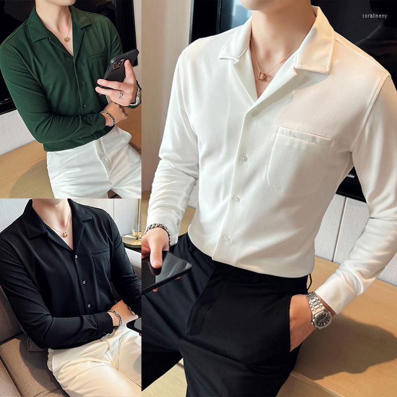Men's Casual Shirts Shirt British Personality Handsome High Sense Men's Long Sleeve Slim Fit Cuban Collar Autumn Luxury Top, Black
Men's Casual Shirts Shirt British Personality Handsome High Sense Men's Long Sleeve Slim Fit Cuban Collar Autumn Luxury Top, Black