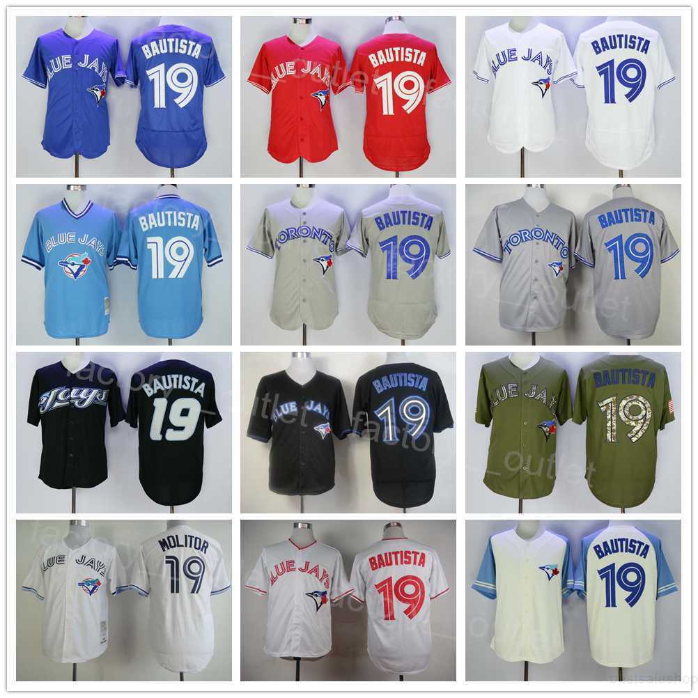 Men Vintage 1993 Retro Baseball 19 Jose Bautista Jersey Throwback Pullover Blue Red White Grey Black Team Color Flexbase Cool Base All Stitched Excellent Quality
Men Vintage 1993 Retro Baseball 19 Jose Bautista Jersey Throwback Pullover Blue Red White Grey Black Team Color Flexbase Cool Base All Stitched Excellent Quality