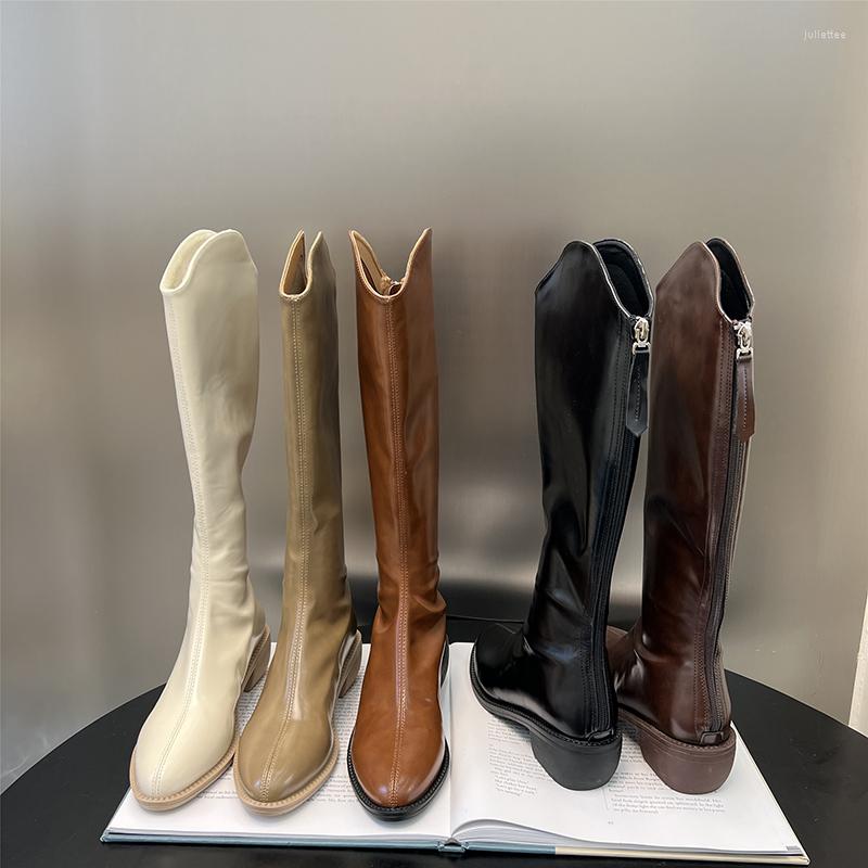Boots Women Knee High Pointed Toe Flat Mid Heels White Beige Brown Khaki Black Winter Knight Western Booties Thick Zip
Boots Women Knee High Pointed Toe Flat Mid Heels White Beige Brown Khaki Black Winter Knight Western Booties Thick Zip