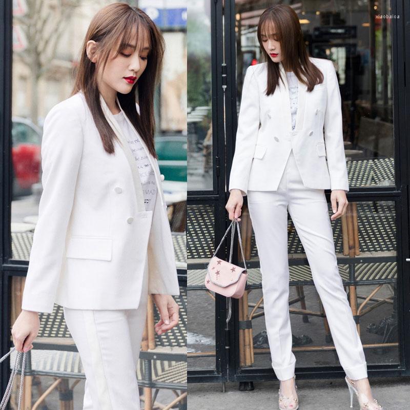 Women's Two Piece Pants Elegant White Suits For Women Pant Lady Suit Office Work Formal Womens Set 2 Pieces OL Blazer
Women's Two Piece Pants Elegant White Suits For Women Pant Lady Suit Office Work Formal Womens Set 2 Pieces OL Blazer