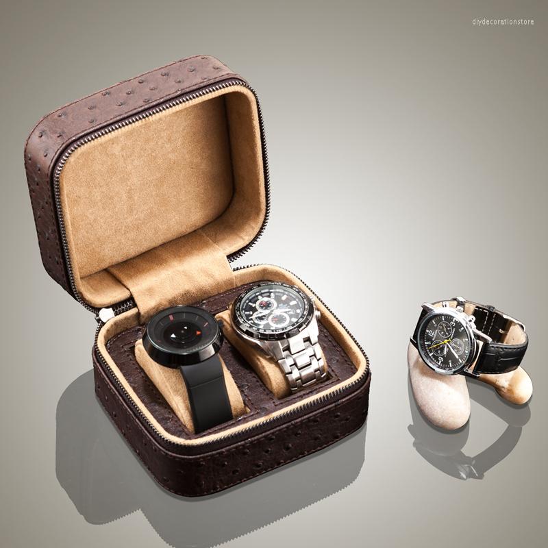 Watch Boxes 2 Slots Leather Watches Box Organization With Zipper Brown Travel Bag Jewelry Gift Case For Men
Watch Boxes 2 Slots Leather Watches Box Organization With Zipper Brown Travel Bag Jewelry Gift Case For Men