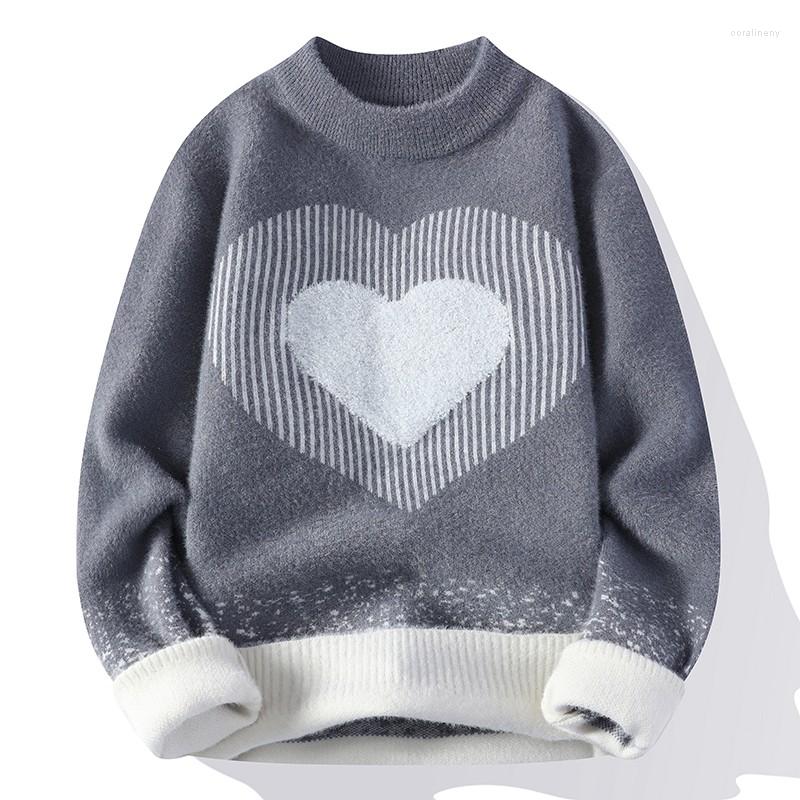 Men's Sweaters Winter Top Cashmere Turtleneck Sweater Men Fashion Heart Pattern Male Pullovers Thick Warm Mens Christmas, Blue
Men's Sweaters Winter Top Cashmere Turtleneck Sweater Men Fashion Heart Pattern Male Pullovers Thick Warm Mens Christmas, Blue
