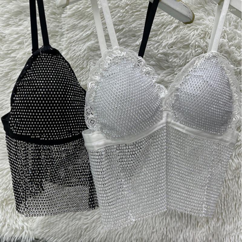 Women's Tanks Pearly Lustre Bra Bright Diamond Vest For Women's Frock Extreme Sexy Tank Tops Have Two Color To Choose, Black
Women's Tanks Pearly Lustre Bra Bright Diamond Vest For Women's Frock Extreme Sexy Tank Tops Have Two Color To Choose, Black