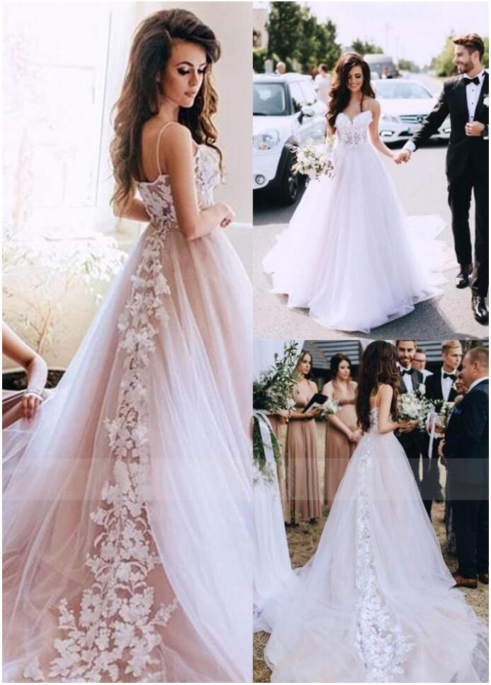 Spaghetti Straps Wedding Dress Vestidos de Novia Sweetheart Lace Appliques Wedding Gowns Vintage Sleeveless Bride Dresses, Dark red
Spaghetti Straps Wedding Dress Vestidos de Novia Sweetheart Lace Appliques Wedding Gowns Vintage Sleeveless Bride Dresses, Dark red