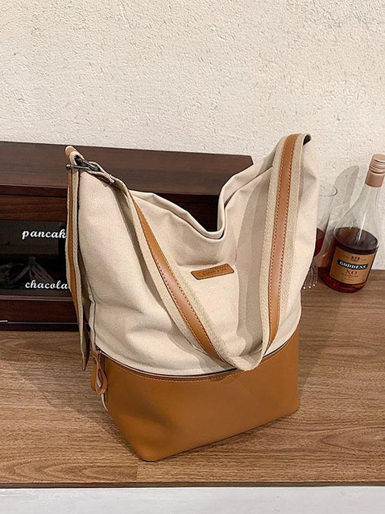 Evening Bags Contrast Canvas Bucket Crossbody For Women Large Capacity Shopper Designer Women's Shoulder Bag Luxury Female Handbags, Beige
Evening Bags Contrast Canvas Bucket Crossbody For Women Large Capacity Shopper Designer Women's Shoulder Bag Luxury Female Handbags, Beige