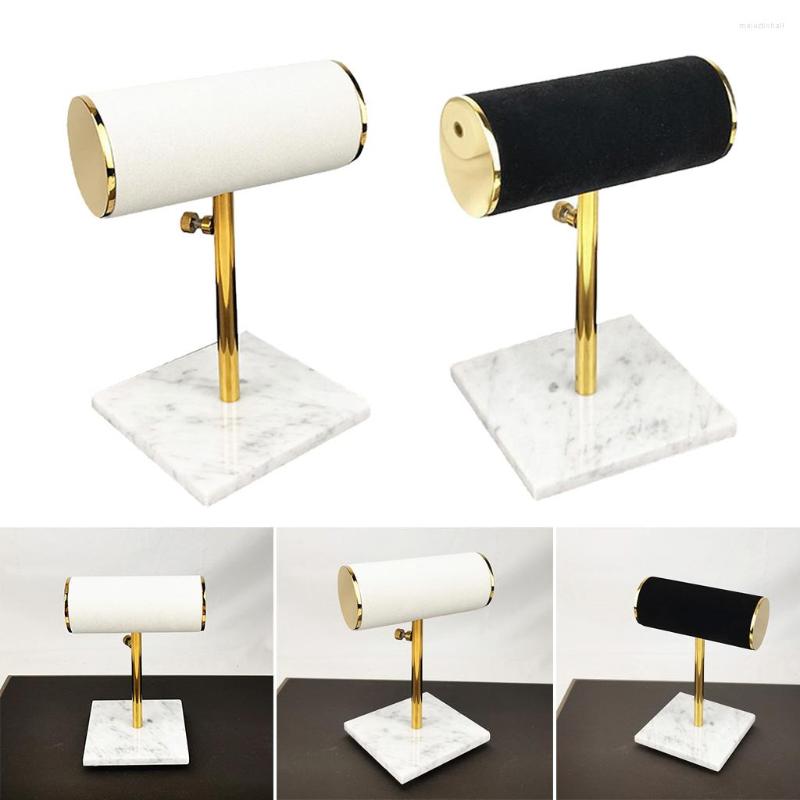 Jewelry Pouches Sale Height Adjustable 17 To 24cm Velvet Metal Marble Base T-Bar Bracelet Necklace Watch Display Stand Holder Props
Jewelry Pouches Sale Height Adjustable 17 To 24cm Velvet Metal Marble Base T-Bar Bracelet Necklace Watch Display Stand Holder Props