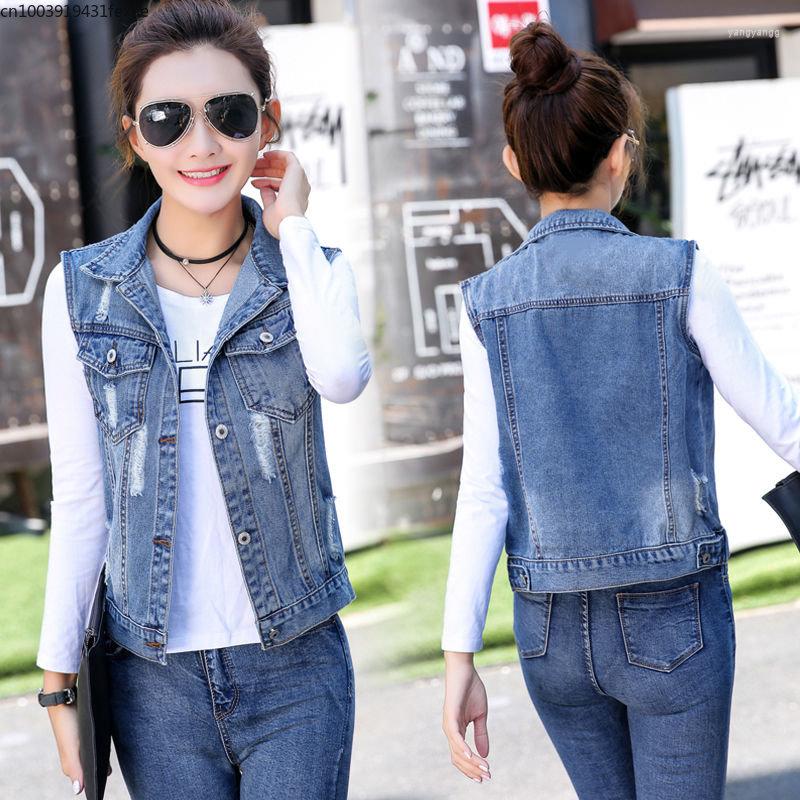 Women's Vests Woman Jacket Vest Spring Winter Ripped Denim Women's Small Coat Sleeveless Women Chaleco Mujer Blue Frayed, 301
Women's Vests Woman Jacket Vest Spring Winter Ripped Denim Women's Small Coat Sleeveless Women Chaleco Mujer Blue Frayed, 301