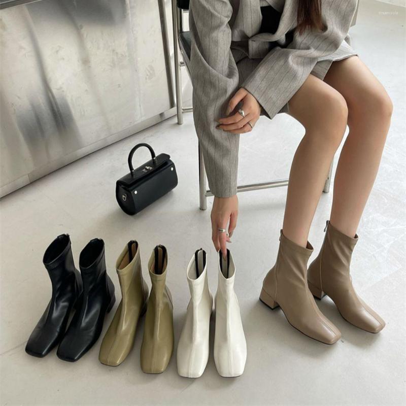 Boots Square Toe Women Ankle Stretch Shoes Back Zipper Black/White/Green/Khaki Short Booties Dress Woman Autumn Sock Botas
Boots Square Toe Women Ankle Stretch Shoes Back Zipper Black/White/Green/Khaki Short Booties Dress Woman Autumn Sock Botas