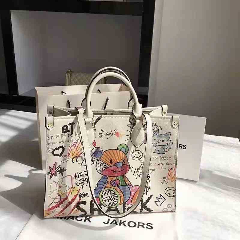 2022 Summer New High-capacity Tote Bag Graffiti Pattern Design Style Women's Fashion Shoulder, Sky blue
2022 Summer New High-capacity Tote Bag Graffiti Pattern Design Style Women's Fashion Shoulder, Sky blue