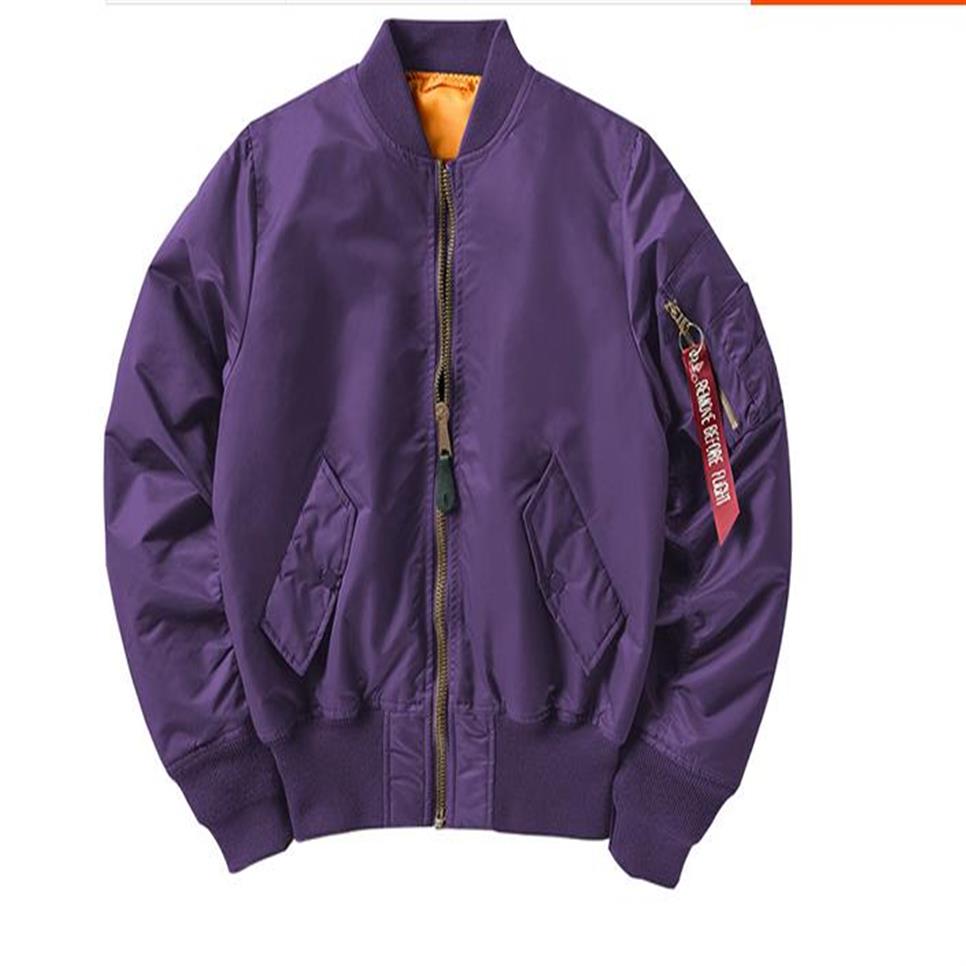American alpha army green MA - 1 proof flight coat for men or women bomber jacket spring and fall2413, Purple
American alpha army green MA - 1 proof flight coat for men or women bomber jacket spring and fall2413, Purple