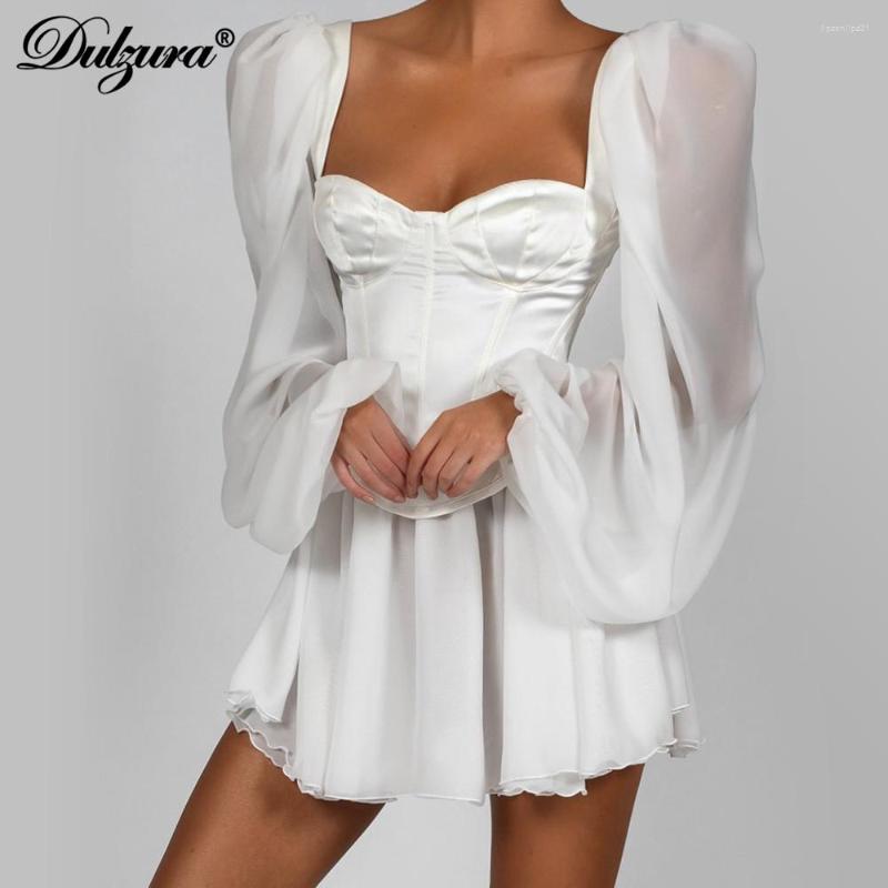Casual Dresses Satin Patchwork Women Corset Mini Dress Lantern Long Sleeve Bodycon Ruffle Sexy Streetwear Party Elegant 2022 Autumn, White
Casual Dresses Satin Patchwork Women Corset Mini Dress Lantern Long Sleeve Bodycon Ruffle Sexy Streetwear Party Elegant 2022 Autumn, White