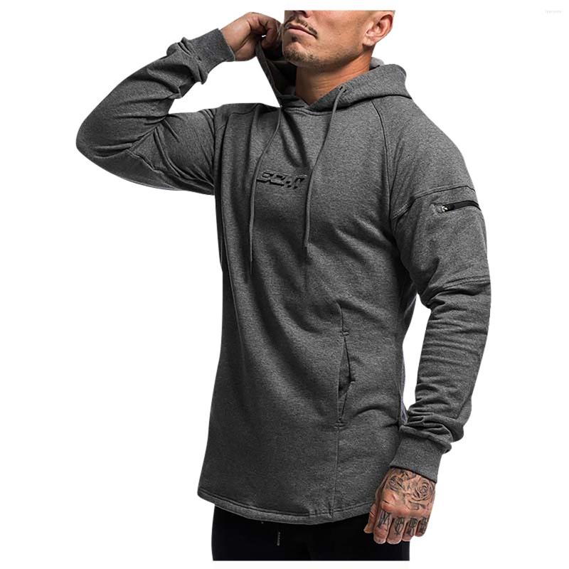 Men's T Shirts Sweatshirts T-shirts Hooded Autumn And Winter Solid Color Tops Leisure Long Sleeve Sports Clothes Male, Black 
Men's T Shirts Sweatshirts T-shirts Hooded Autumn And Winter Solid Color Tops Leisure Long Sleeve Sports Clothes Male, Black