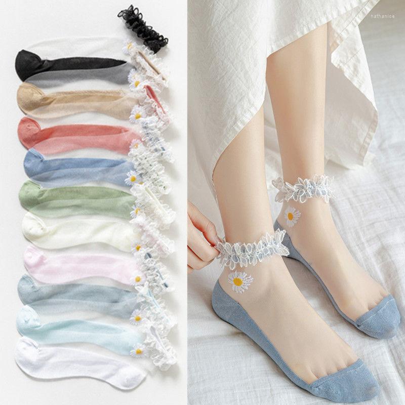Women Socks Transparent Summer Crystal Silk Korean Short Lace White Ladies Invisible Boat Small Daisy, Orange
Women Socks Transparent Summer Crystal Silk Korean Short Lace White Ladies Invisible Boat Small Daisy, Orange