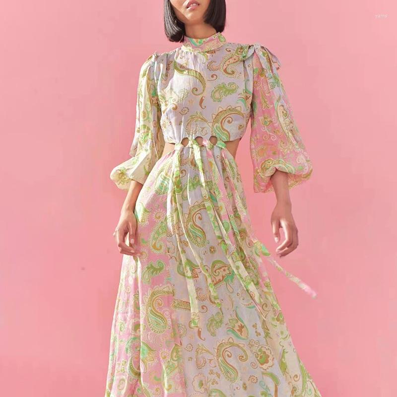 Casual Dresses Bohemian Print Long Skirt 2022 Half High Neck Lantern Sleeve Waist Hollow Stitching Spring Summer Dress Fashion Women, Multi
Casual Dresses Bohemian Print Long Skirt 2022 Half High Neck Lantern Sleeve Waist Hollow Stitching Spring Summer Dress Fashion Women, Multi
