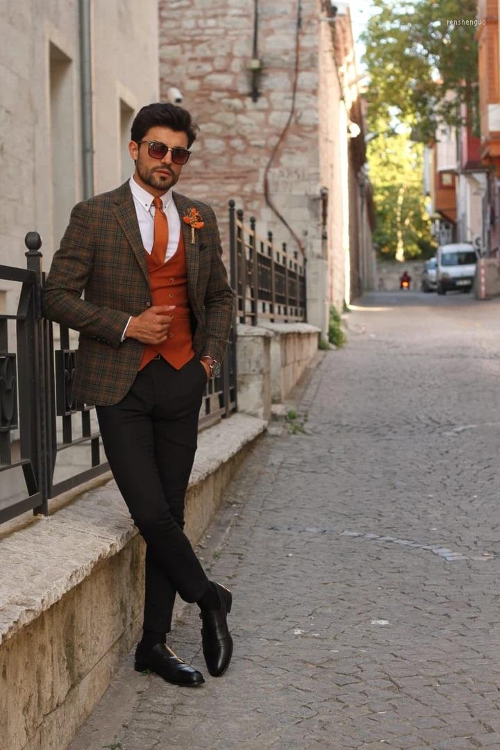 Men's Suits Slim Fit Check Men Tuxedos Handsome Smart Casual Plaid Blazer Metro Wedding Groomsmen Party Daily Coat 1 Piece, Dark grey
Men's Suits Slim Fit Check Men Tuxedos Handsome Smart Casual Plaid Blazer Metro Wedding Groomsmen Party Daily Coat 1 Piece, Dark grey