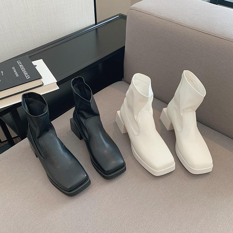 Boots Square Toe Women Ankle Sock Botas Black White Flat Mid Heels 2022 Arrivals Slip On Autumn Spring Stretch Shoes Woman
Boots Square Toe Women Ankle Sock Botas Black White Flat Mid Heels 2022 Arrivals Slip On Autumn Spring Stretch Shoes Woman