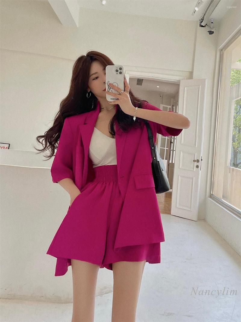 Women's Tracksuits 2022 Summer Shorts Sets For Wome Thin Short Sleeve Loose Suit Jacket Wide Leg Two-Piece Ladies Street Clothing, Black 2 pieces
Women's Tracksuits 2022 Summer Shorts Sets For Wome Thin Short Sleeve Loose Suit Jacket Wide Leg Two-Piece Ladies Street Clothing, Black 2 pieces