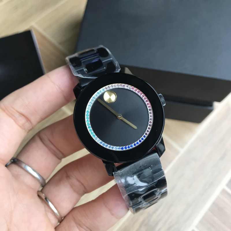 Women's luxury designer wristwatch inlaid with color diamonds Swiss quartz movement 316 fine steel case sapphire mirror window watch, Black
Women's luxury designer wristwatch inlaid with color diamonds Swiss quartz movement 316 fine steel case sapphire mirror window watch, Black