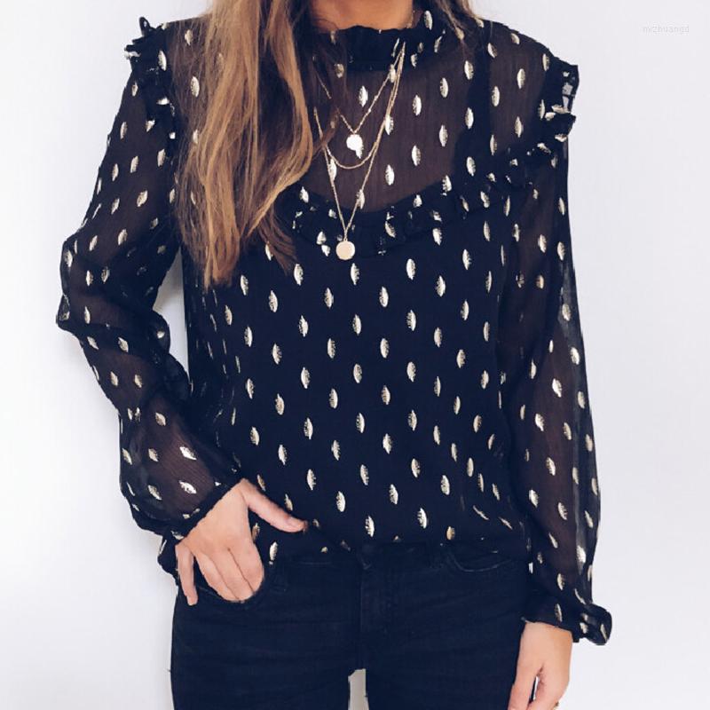 Women' Blouses Women Boho Beach Summer Chiffon Blouse Elegant Polka Dot Top Ruffles Ladies Long Sleeve Playa Blusas Femininas Elegante, Picture shown
Women' Blouses Women Boho Beach Summer Chiffon Blouse Elegant Polka Dot Top Ruffles Ladies Long Sleeve Playa Blusas Femininas Elegante, Picture shown