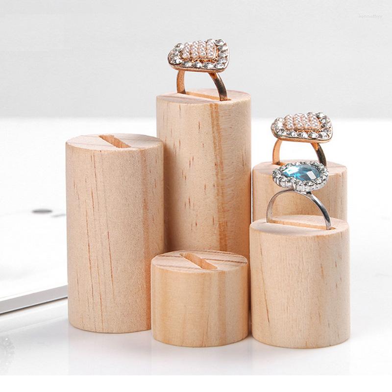 Jewelry Pouches Selling Design Wooden 5PCS/Set Rings Holder Storage Display Stand Keychain Rack