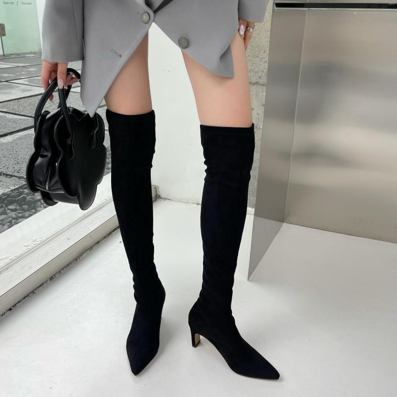 Boots Women Over The Knee Sock Black/Khaki Winter Thick High Heels Slip On Fashion Sexy Stretch Shoes Woman 2022 S
Boots Women Over The Knee Sock Black/Khaki Winter Thick High Heels Slip On Fashion Sexy Stretch Shoes Woman 2022 S