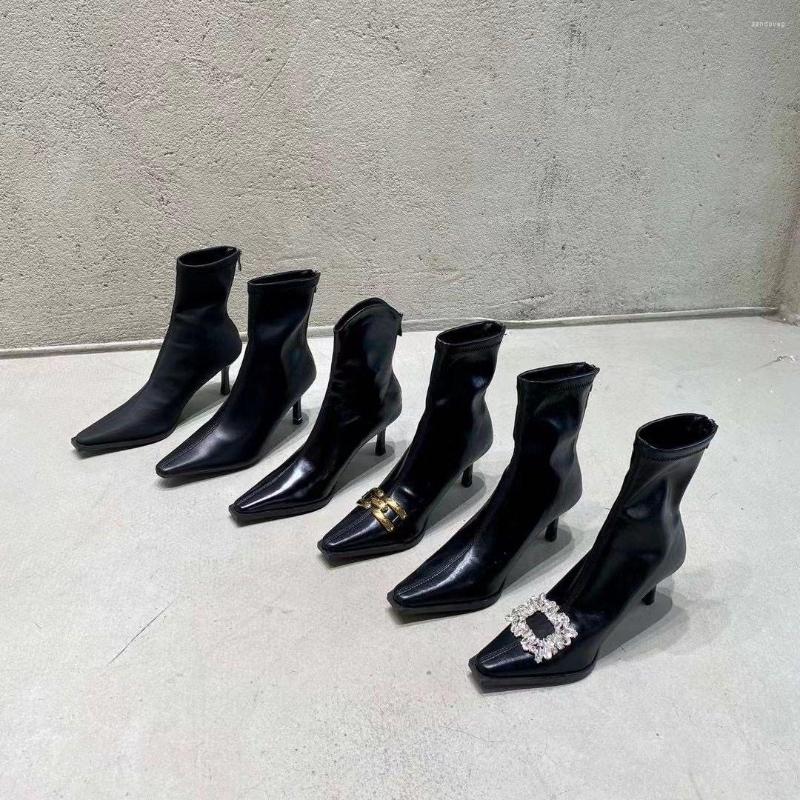 Boots Sexy Women Black Short Ankle Thin High Heels Party Pumps Dress Shoes Woman 2022 Fashion Size 35-39, Black 1
Boots Sexy Women Black Short Ankle Thin High Heels Party Pumps Dress Shoes Woman 2022 Fashion Size 35-39, Black 1