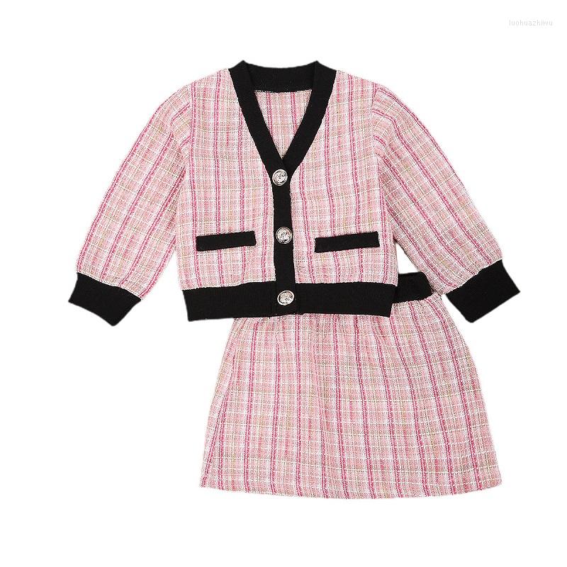 Clothing Sets 2Pcs Born Baby Outfits Elegant Plaid V-Neck Long-Sleeves Cardigan High-Waist Skirt For Toddlers Girls OL, Picture shown
Clothing Sets 2Pcs Born Baby Outfits Elegant Plaid V-Neck Long-Sleeves Cardigan High-Waist Skirt For Toddlers Girls OL, Picture shown