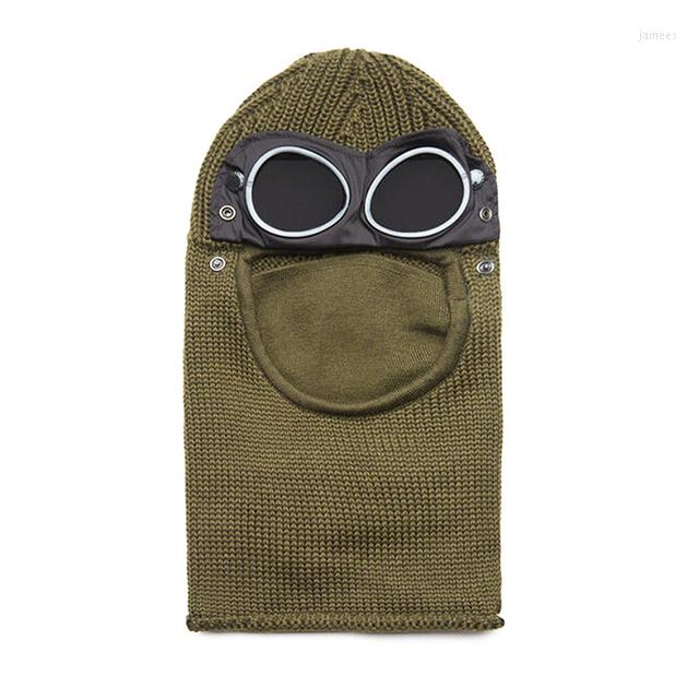 Hats Scarves Sets Beanies 2022 Winter Glasses Hat Men Cp Ribbed Knit Lens Beanie Hip Hop Knitted Hats6870309.