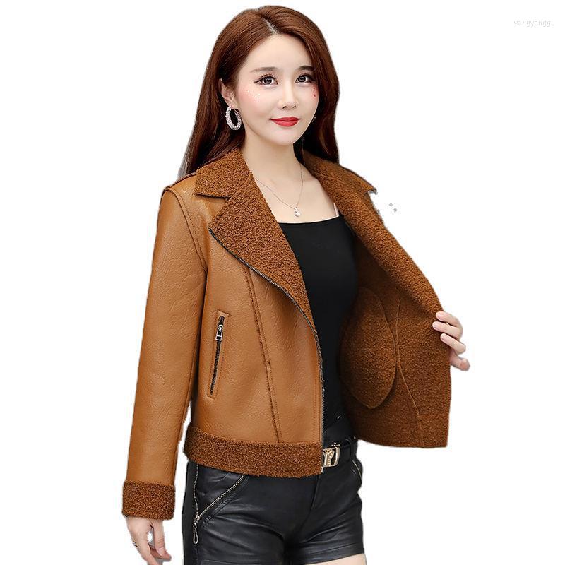 Women's Leather Soft And Autumn Winter Casual Women's Coat Han Slim Black Girls' Motorcycle Suit Fur Jackets For Women, Brown
Women's Leather Soft And Autumn Winter Casual Women's Coat Han Slim Black Girls' Motorcycle Suit Fur Jackets For Women, Brown