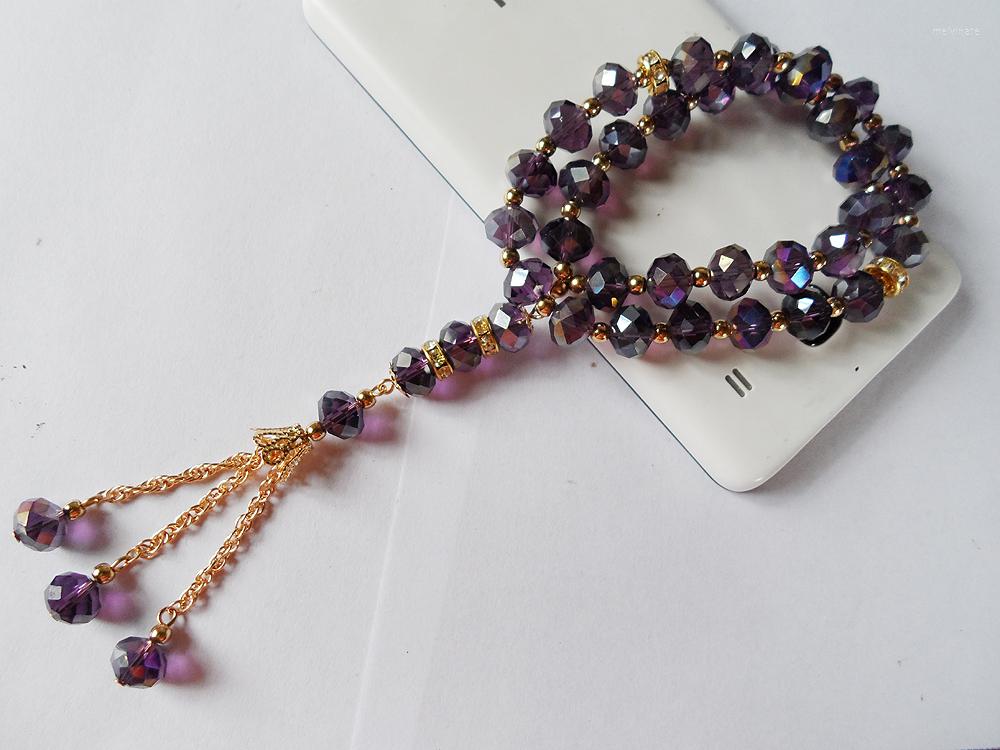 Strand 2022 Style Muslim Rosary 2 Layer Crystal Bracelet Model Purple Tasbih Prayer Beads Jewelry Good Quality
Strand 2022 Style Muslim Rosary 2 Layer Crystal Bracelet Model Purple Tasbih Prayer Beads Jewelry Good Quality