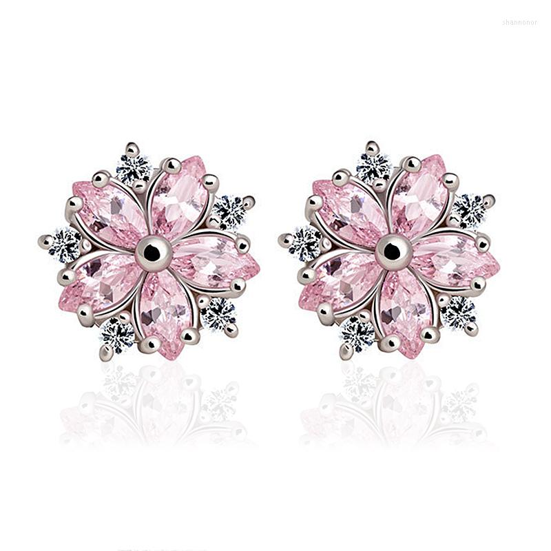Stud Earrings Genuine 925 Sterling Silver Elegant Enamel Pink Cherry Blossom For Women Flower Wedding Jewelry Gift
Stud Earrings Genuine 925 Sterling Silver Elegant Enamel Pink Cherry Blossom For Women Flower Wedding Jewelry Gift