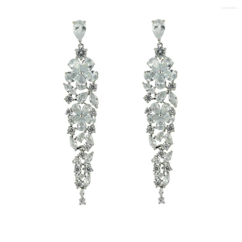 Dangle Earrings 5A Level CZ Cubic Zirconia Bridal Wedding Flower Earring For Women Prom Jewelry Accessories 925 Silver Pin CE10688
Dangle Earrings 5A Level CZ Cubic Zirconia Bridal Wedding Flower Earring For Women Prom Jewelry Accessories 925 Silver Pin CE10688