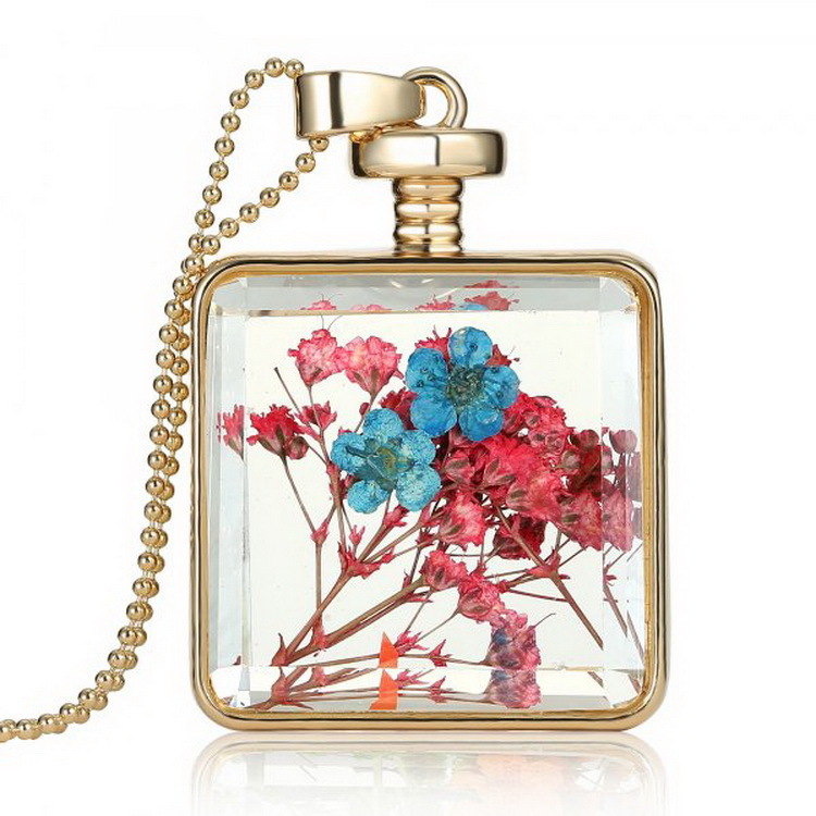 Square Dried Flower Long Necklace for Women Gold Color Pendant Necklace Fashion Jewelry Party Gift
Square Dried Flower Long Necklace for Women Gold Color Pendant Necklace Fashion Jewelry Party Gift