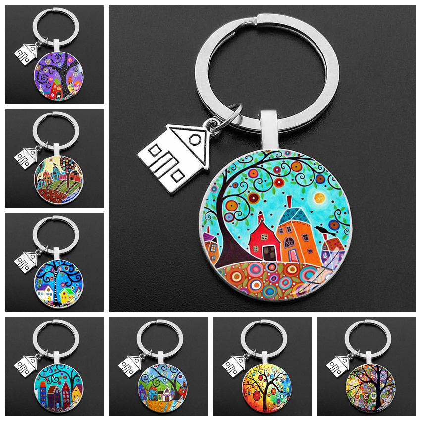 Key The New House Kechain Beautiful House Under The Starry Sky Key Ring Personality Jewelry Gift Key Holder for New Home
Key The New House Kechain Beautiful House Under The Starry Sky Key Ring Personality Jewelry Gift Key Holder for New Home