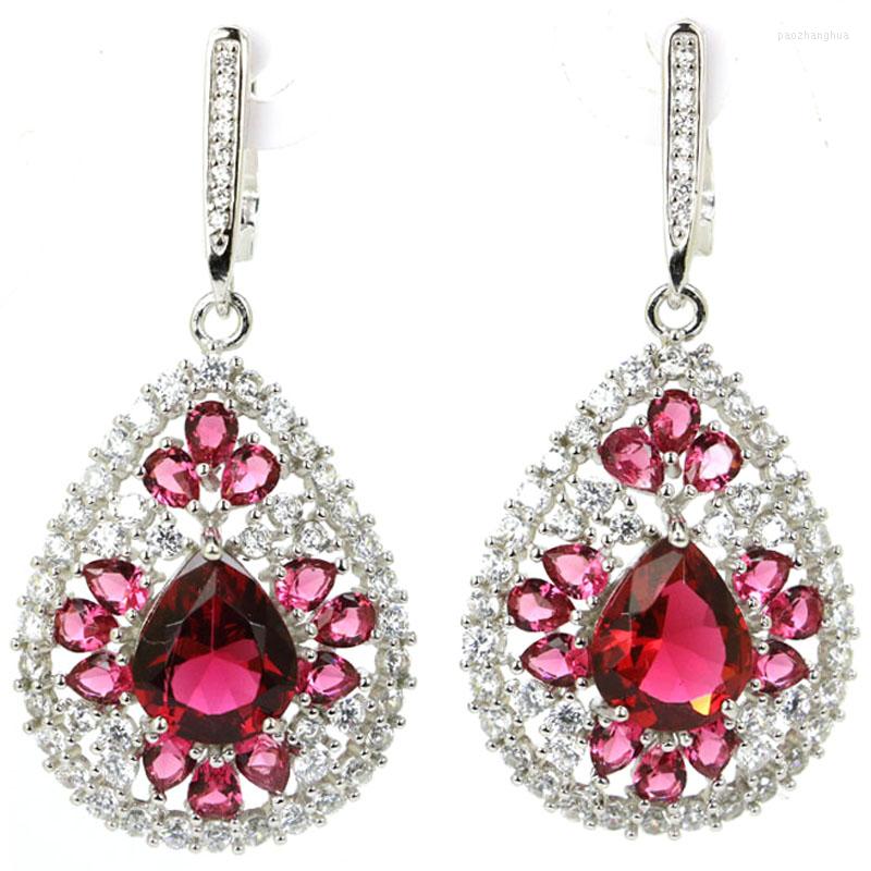 Dangle Earrings 48x22mm Stunning 10g Created Rhodolite Garnet Aquamarine Blue Topaz CZ For Women 925 Sterling Silver Eye Catching
Dangle Earrings 48x22mm Stunning 10g Created Rhodolite Garnet Aquamarine Blue Topaz CZ For Women 925 Sterling Silver Eye Catching