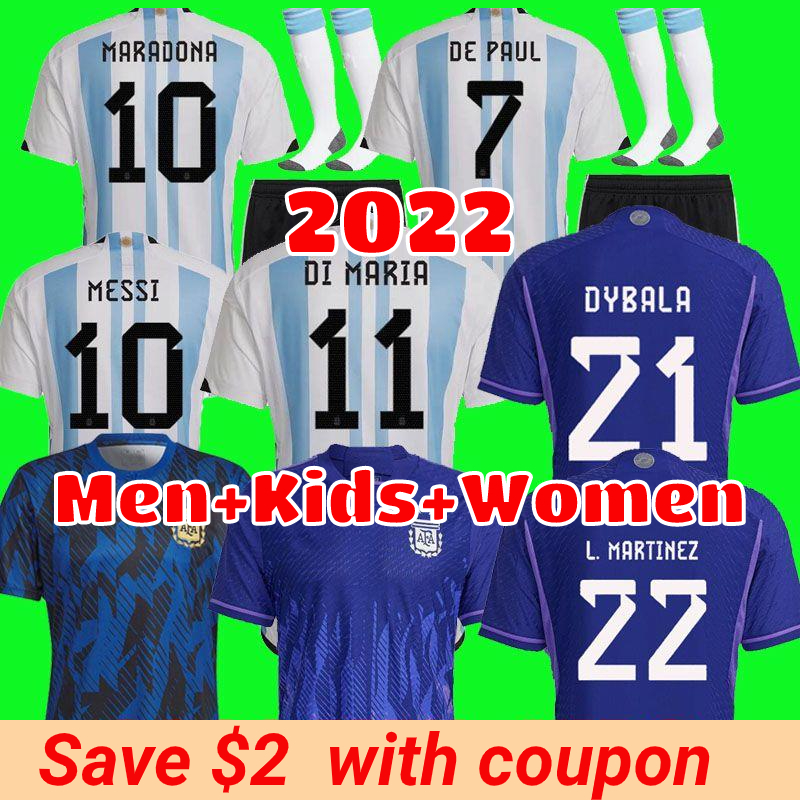 22 23 Argentina soccer Jerseys MESSIS MAC ALLISTER DYBALA DI MARIA MARTINEZ DE PAUL MARADONA 2022 World Cup Fans player Version child kids kit Men women football shirt, 2022 away kids socks
22 23 Argentina soccer Jerseys MESSIS MAC ALLISTER DYBALA DI MARIA MARTINEZ DE PAUL MARADONA 2022 World Cup Fans player Version child kids kit Men women football shirt, 2022 away kids socks