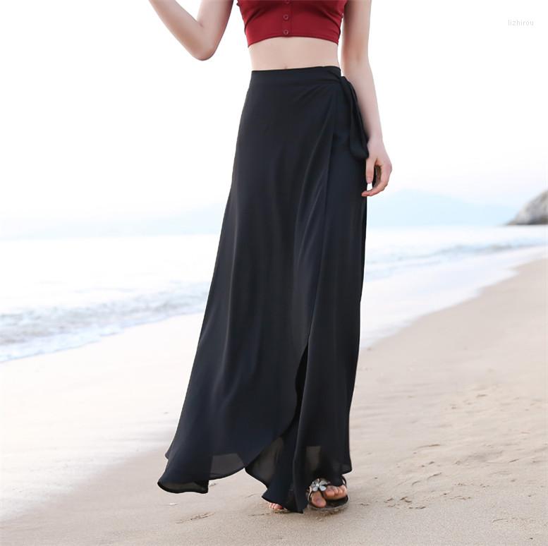 Skirts 2022 Spring Long Maxi Skirt Fashion Summer Beach Chiffon Party Vestidos Faldas Largas Saids De Praia, Black
Skirts 2022 Spring Long Maxi Skirt Fashion Summer Beach Chiffon Party Vestidos Faldas Largas Saids De Praia, Black