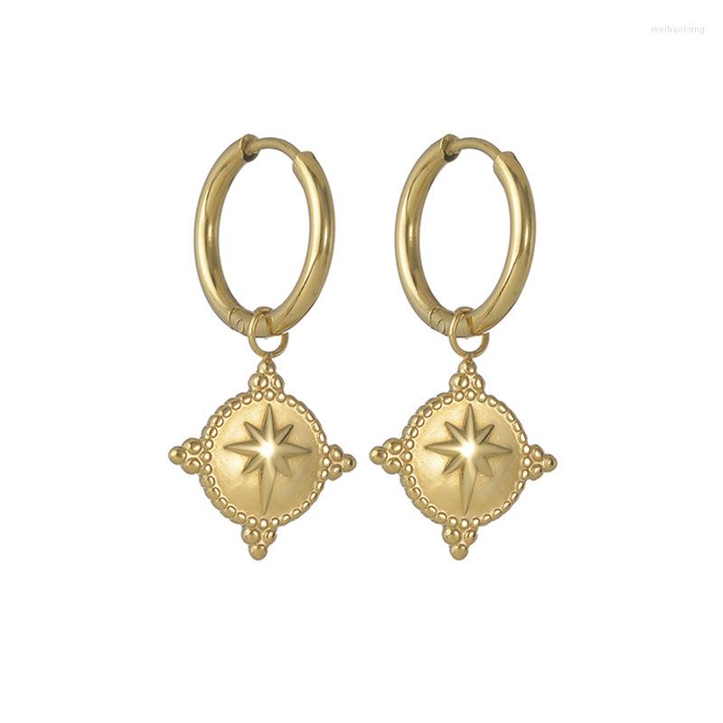 Hoop Earrings Vintage Stainless Steel Round Star For Women Gold Color Metallic Geometric Charm Jewelry Party Gift 2022
Hoop Earrings Vintage Stainless Steel Round Star For Women Gold Color Metallic Geometric Charm Jewelry Party Gift 2022