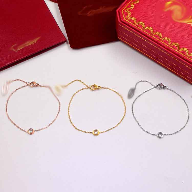 Factory Wholesale Classic Solitaire Bracelet new Fashion 316L Titanium Steel gold silver rose Bracelet Couple Jewelry Gift
Factory Wholesale Classic Solitaire Bracelet new Fashion 316L Titanium Steel gold silver rose Bracelet Couple Jewelry Gift
