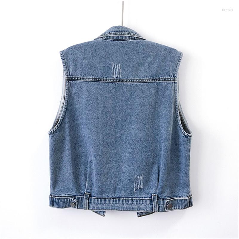 Women's Vests Work Heavy Beading Pearl Denim Women Waistcoat Short Frayed Big Pocket Cowboy Sleeveless Jacket Wash Blue Jeans Vest Female
Women's Vests Work Heavy Beading Pearl Denim Women Waistcoat Short Frayed Big Pocket Cowboy Sleeveless Jacket Wash Blue Jeans Vest Female